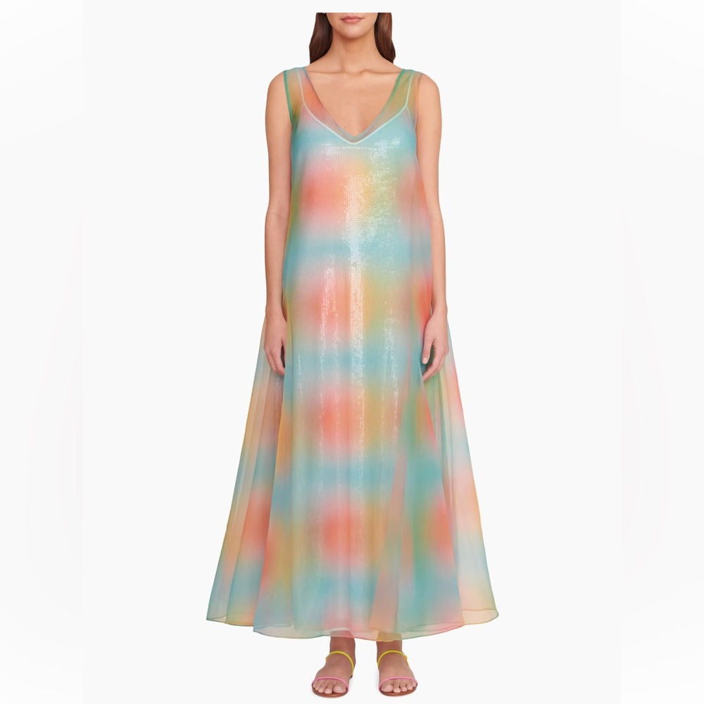 STAUD Samantha Sequin Multi Aura Maxi Dress